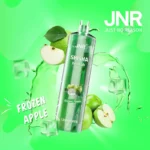 Vape jetable JNR Shisha Hookah Frozen Apple avec saveur de pomme verte glacée, capacité de 12000 Puffs et design élégant.