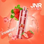 Vape jetable JNR Shisha Hookah Strawberry Ice avec saveur rafraîchissante de fraise glacée, capacité de 12000 Puffs et design moderne.