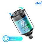 JNR Mega Shisha Hookah in Hawaii flavor with a sleek design, digital display, and customizable airflow feature for a tailored vaping experience.