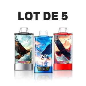Wholesale pack of 5 JNR Falcon Pro 28K disposable vapes with dynamic eagle designs and high puff capacity