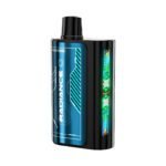 Radiance vape device with futuristic LED display and blue circuit-themed design