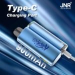 JNR Aurora 30K pod system featuring a Type-C charging port and 900mAh battery for quick and efficient recharging.