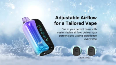 JNR Flex Ice vape with customizable airflow for tailored vaping