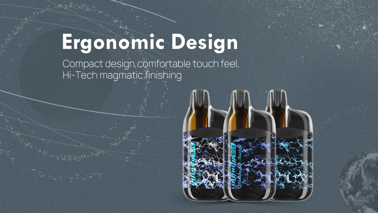 JNR Gravity Box vape with ergonomic design and hi-tech magmatic finish