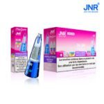 JNR ChicSpire 26.5K Puffs vape in blue with Blue Razz Cherry flavor packaging and 5-pack box, featuring JNR branding and nicotine warning label